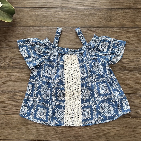 Justice girls bohemian style off the shoulder blouse - Picture 5 of 11